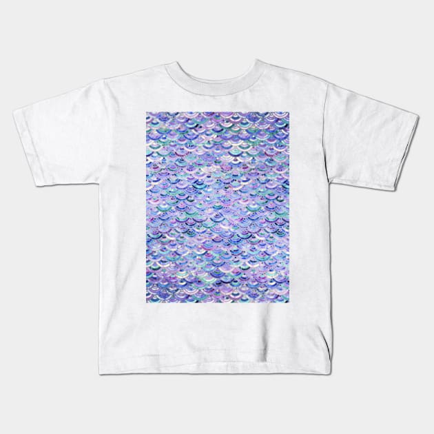 Marble Mosaic in Amethyst and Lapis Lazuli Kids T-Shirt by micklyn